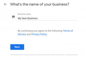 Google My Business Optimization - Click Next to Continue on GMB