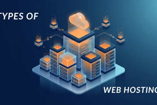 Types of web hosting service illustrated