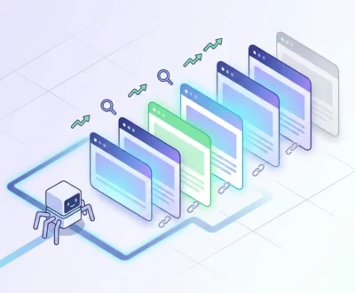 Zero-Volume Keywords Pagination SEO illustration showing crawlable web pages, indexed content, and internal linking structure