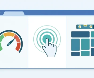 core web vital Core web vitals thresholds illustration for LCP, INP, CLS