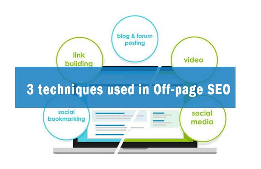 Which are the top 3 techniques used in Off-page SEO?